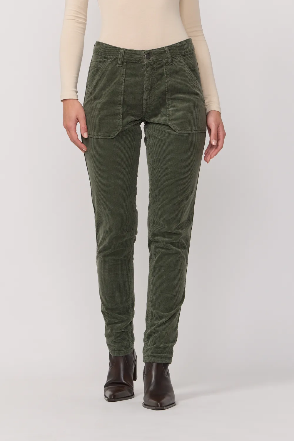 acquaverde Pierce pantaloni velluto kaki