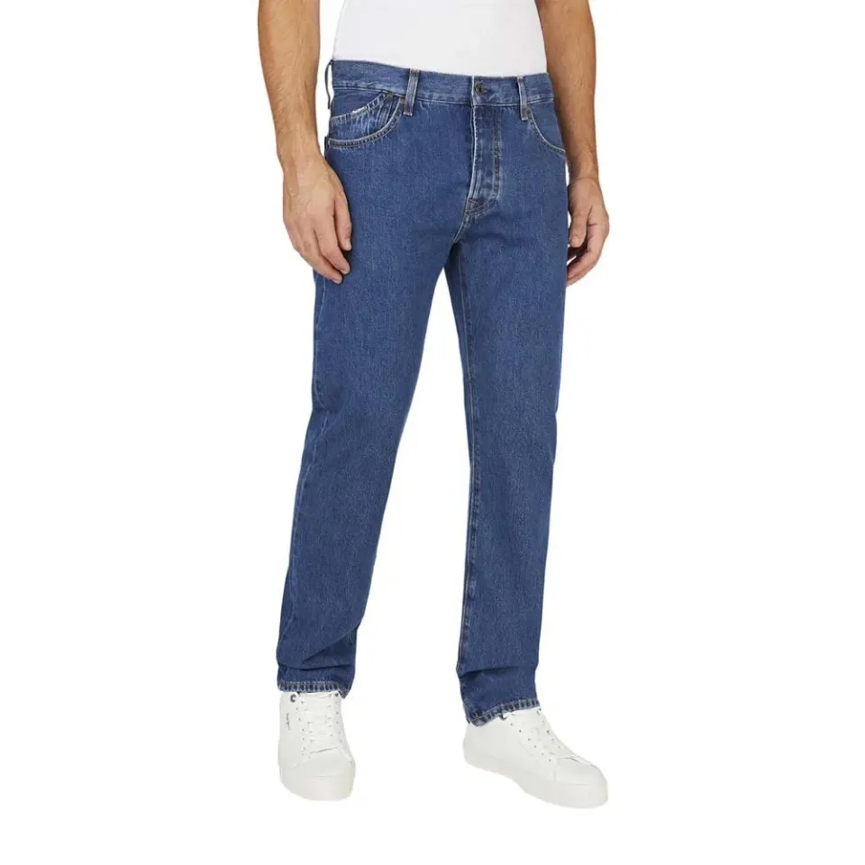 Pepe Jeans Denim Pantaloni Uomo 5 Tasche Cotone BCI Blu