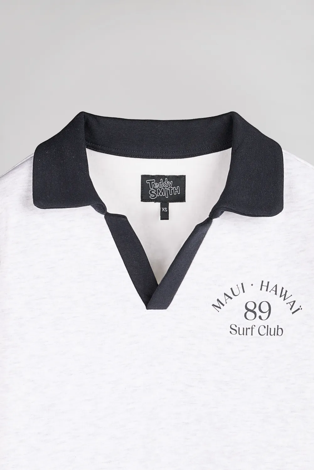 Teddy Smith S-Doll felpa polo donna bianco melange