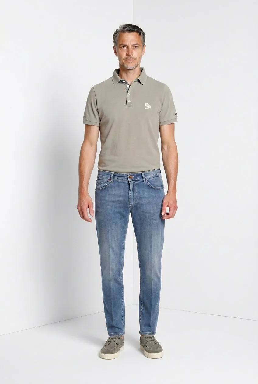 Mason's Leopardi polo uomo sabbia piquet cotone