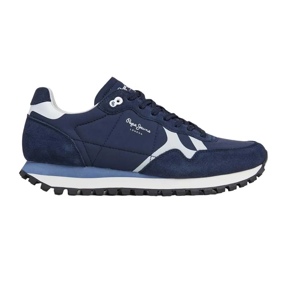 Pepe Jeans Brit-On sneaker uomo pelle blu navy