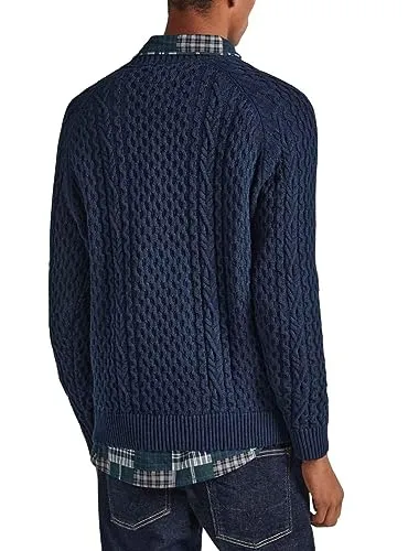 Pepe Jeans Sly maglione uomo girocollo a trecce grosse