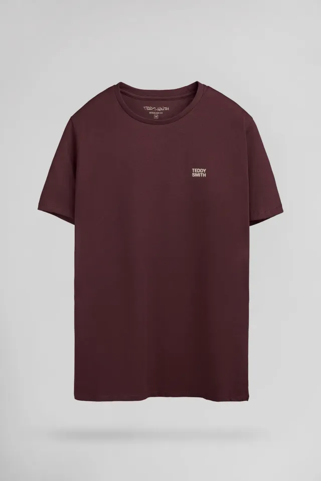 Teddy Smith The Tee 1 t-shirt uomo bordeaux cotone