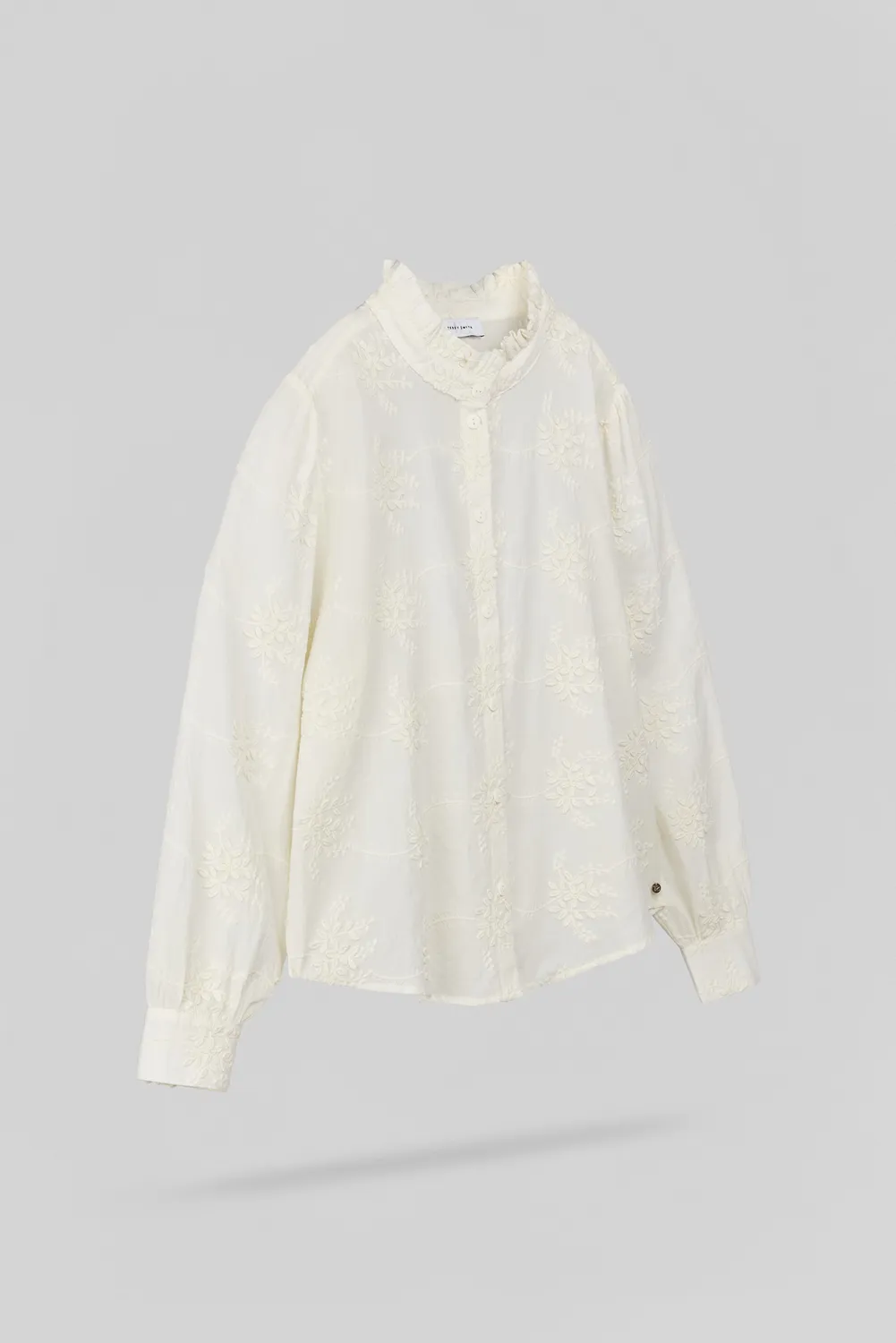 Teddy Smith C-Capucine camicia bianca ricamata donna