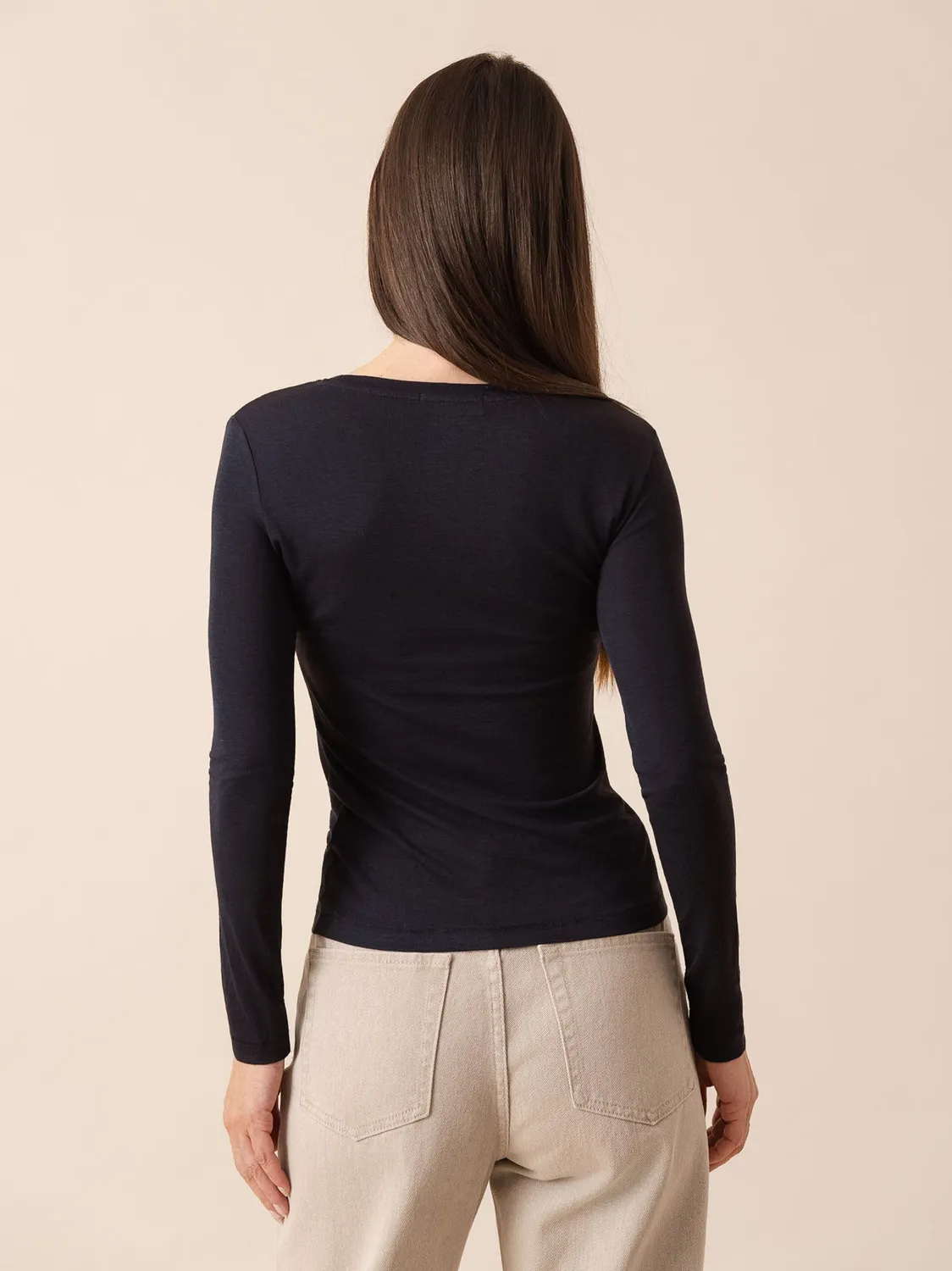 Oraije Coralie t-shirt lyocell blu