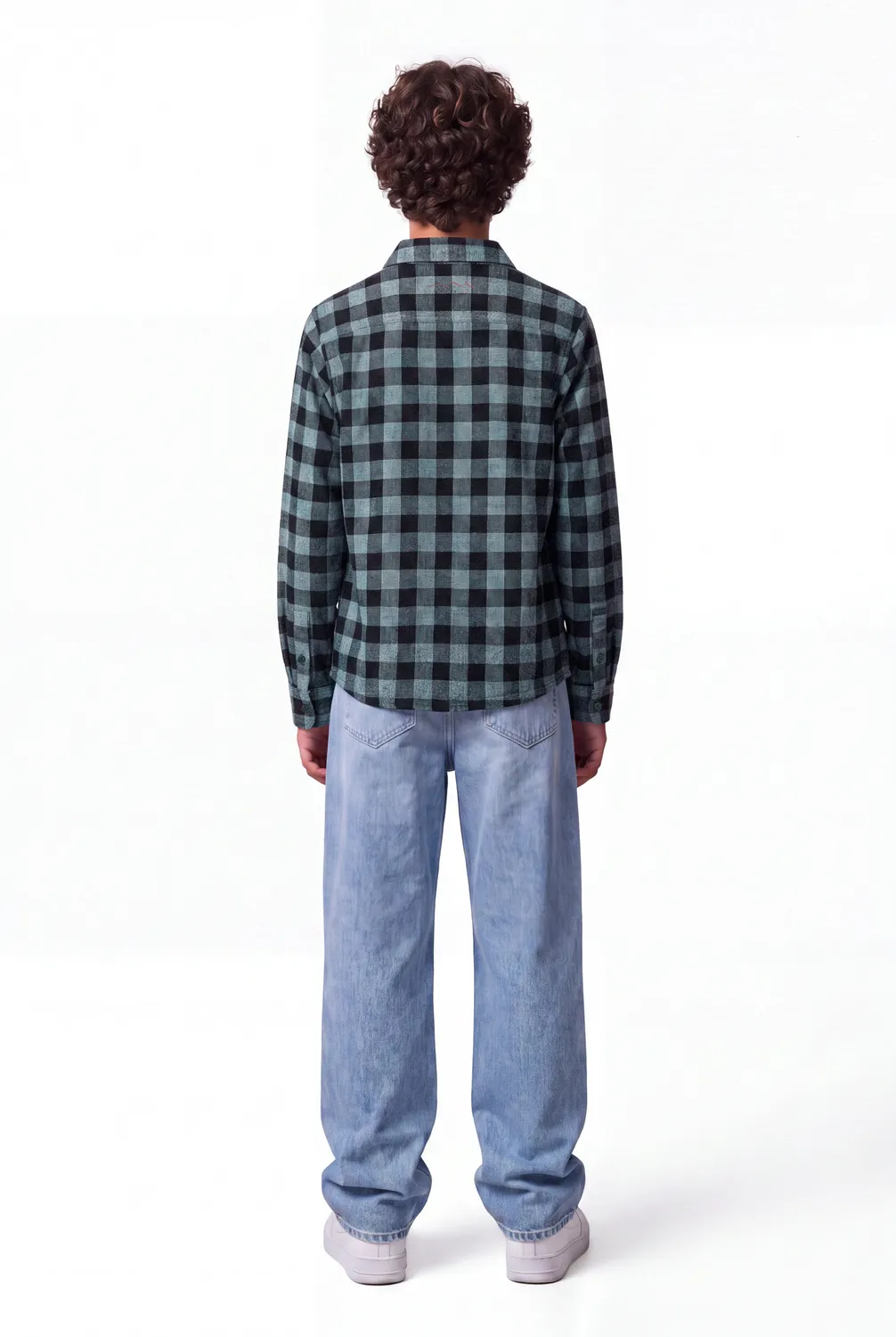 Teddy Smith C-THYA ML JR Camicia Ragazzo Verde Pin