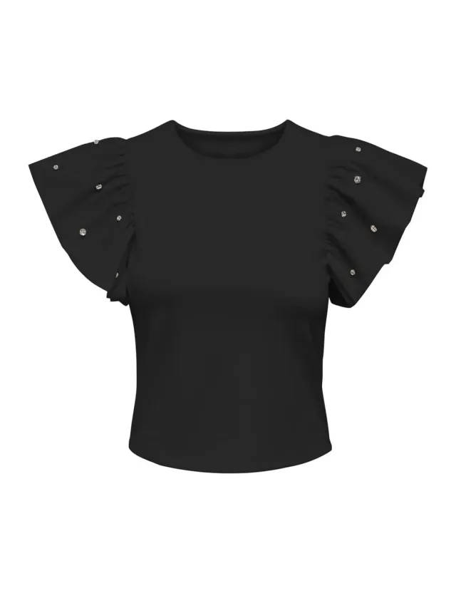 ONLY Onlmacy Life S/S t-shirt nero jersey donna
