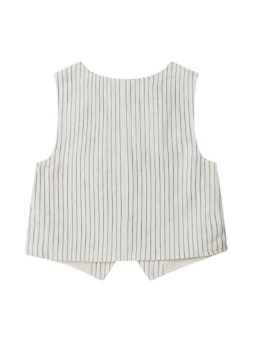 Pepe Jeans Izzy gilet bambina 10 anni lino righe