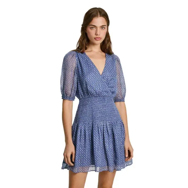Pepe Jeans Nikki abito donna corto chiffon lurex M