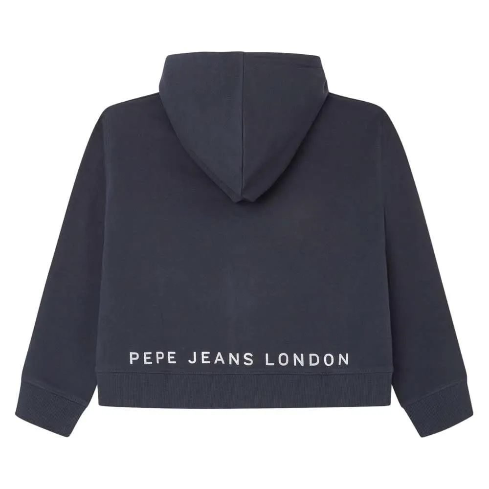 Pepe Jeans Vicky felpa bambina zip blu cotone