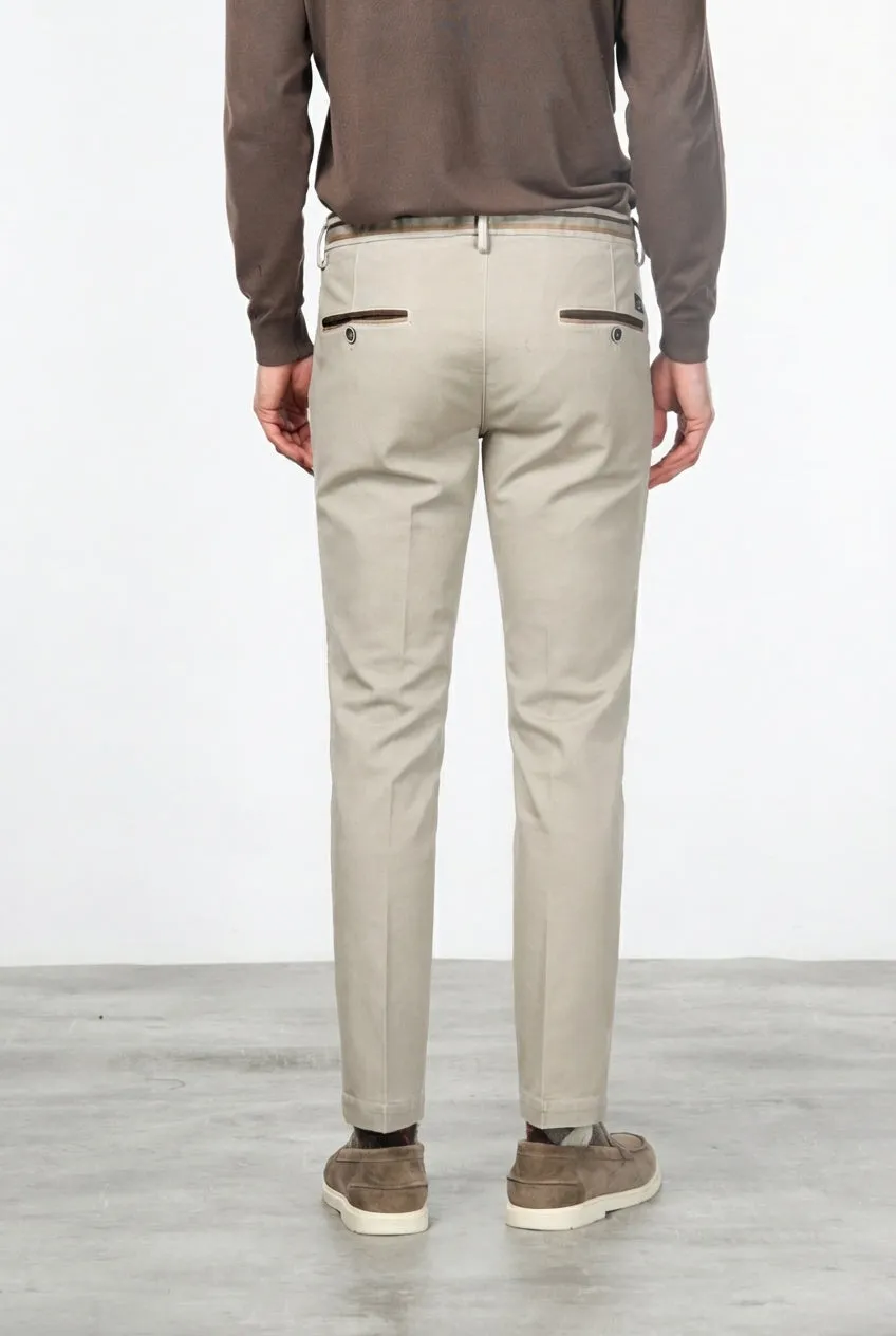 Mason's Torino Winter pantalone chino uomo slim ghiaccio