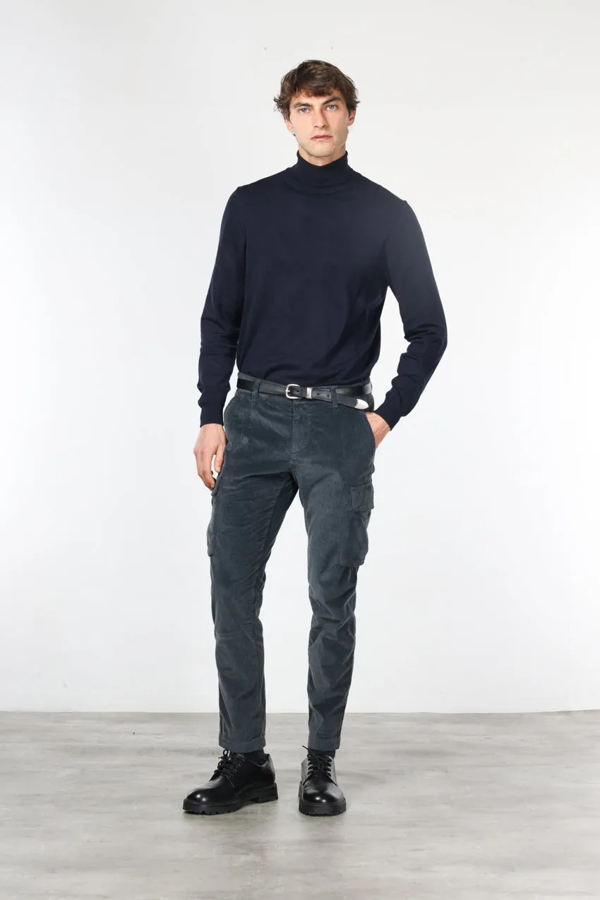 Mason's Chile pantalone cargo uomo grigio velluto