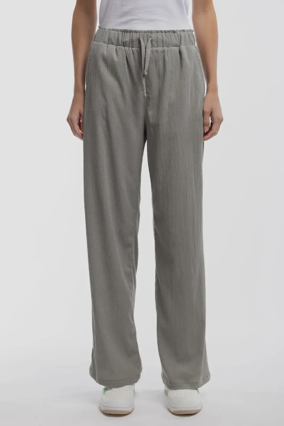 Teddy Smith P-Lynet pantaloni larghi donna bleach kaki