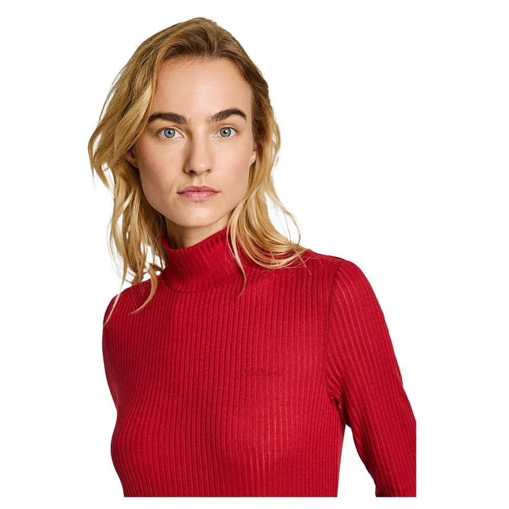 Pepe Jeans Flory T-Shirt Donna Collo Alto Bianca