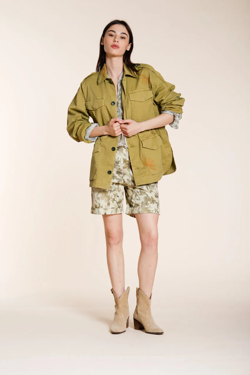 Mason's Florence New giubbotto donna twill verde acido fiori