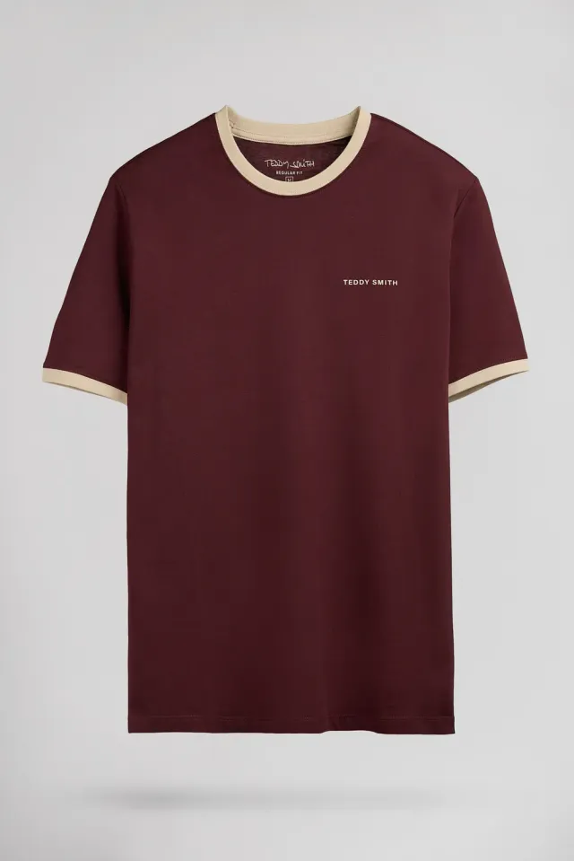 Teddy Smith The Tee 2 R MC t-shirt bordeaux uomo