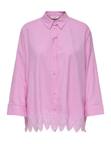 ONLY Onlgraces Tulum camicia ricamata maniche lunghe