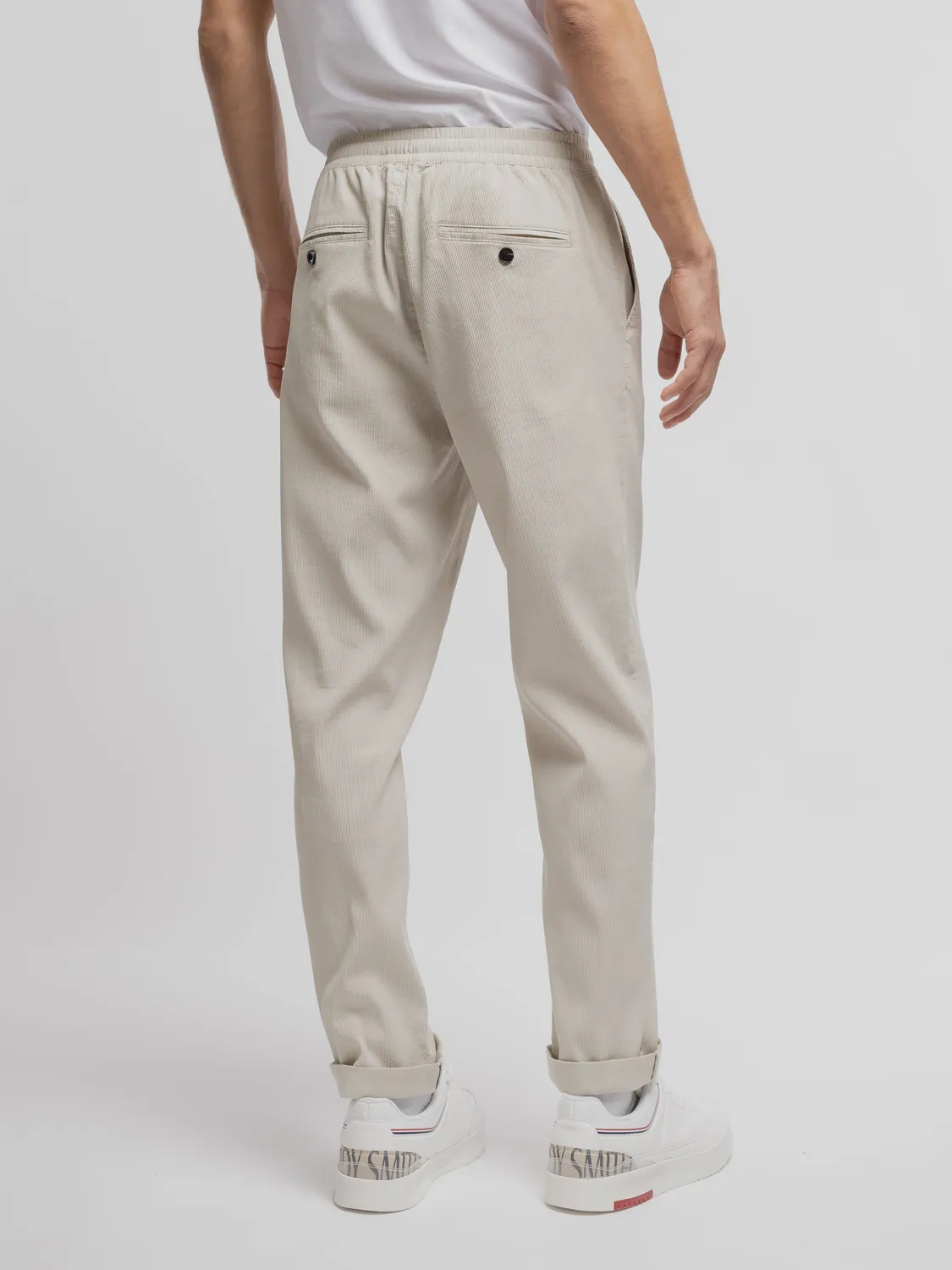 Teddy Smith Pywan 17 Pantalone Uomo Greige Seersucker