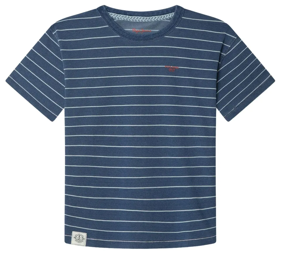 Pepe Jeans Grayson T-Shirt indaco 10 anni righe taglia unica