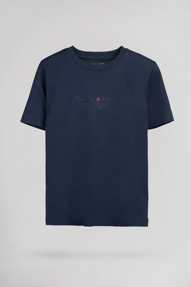 Teddy Smith T-Jim Jr Total Navy t-shirt ragazzo cotone blu