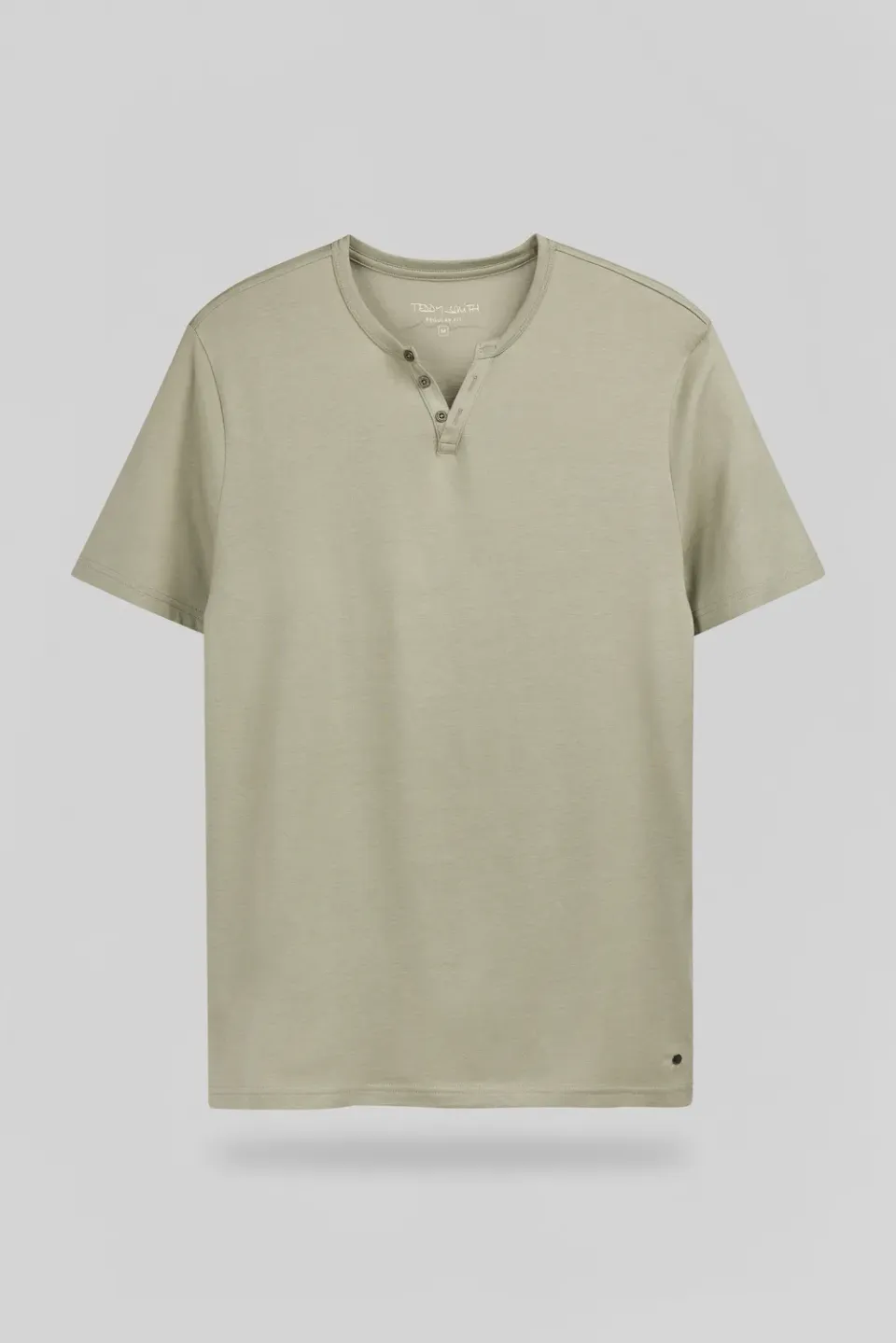 Teddy Smith T-Gianni MC T-shirt Uomo Kaki Bleach