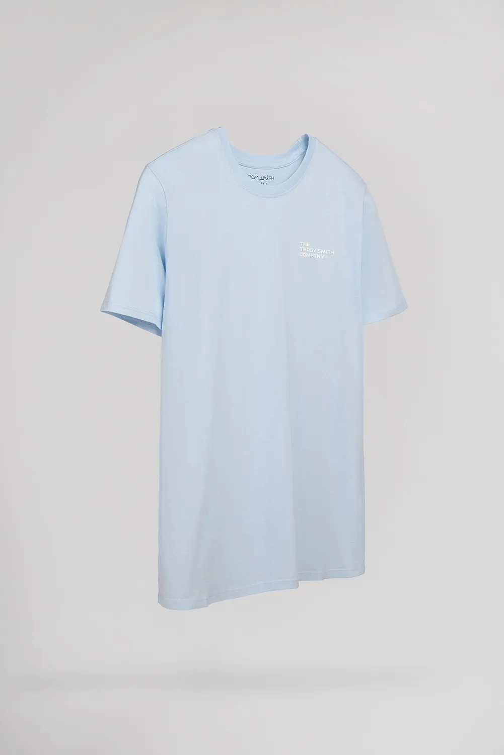 Teddy Smith T-Pany MC t-shirt pastel blue cotone