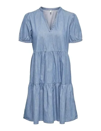 ONLY Onlnova Azure S/S Thea Dress Wvn vestito denim