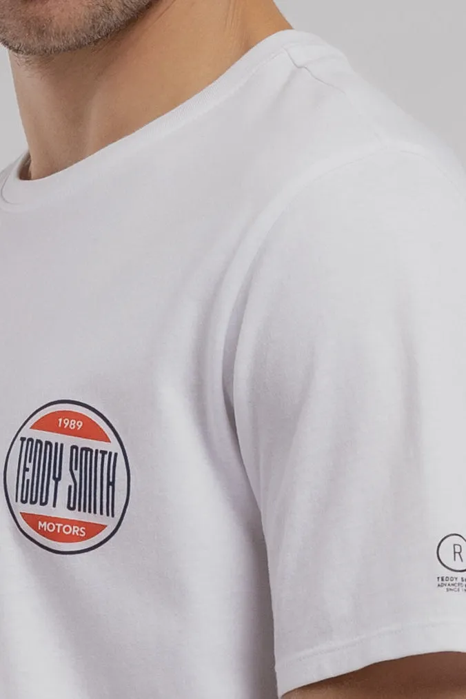 Teddy Smith T-Cars 1 t-shirt uomo bianca racing