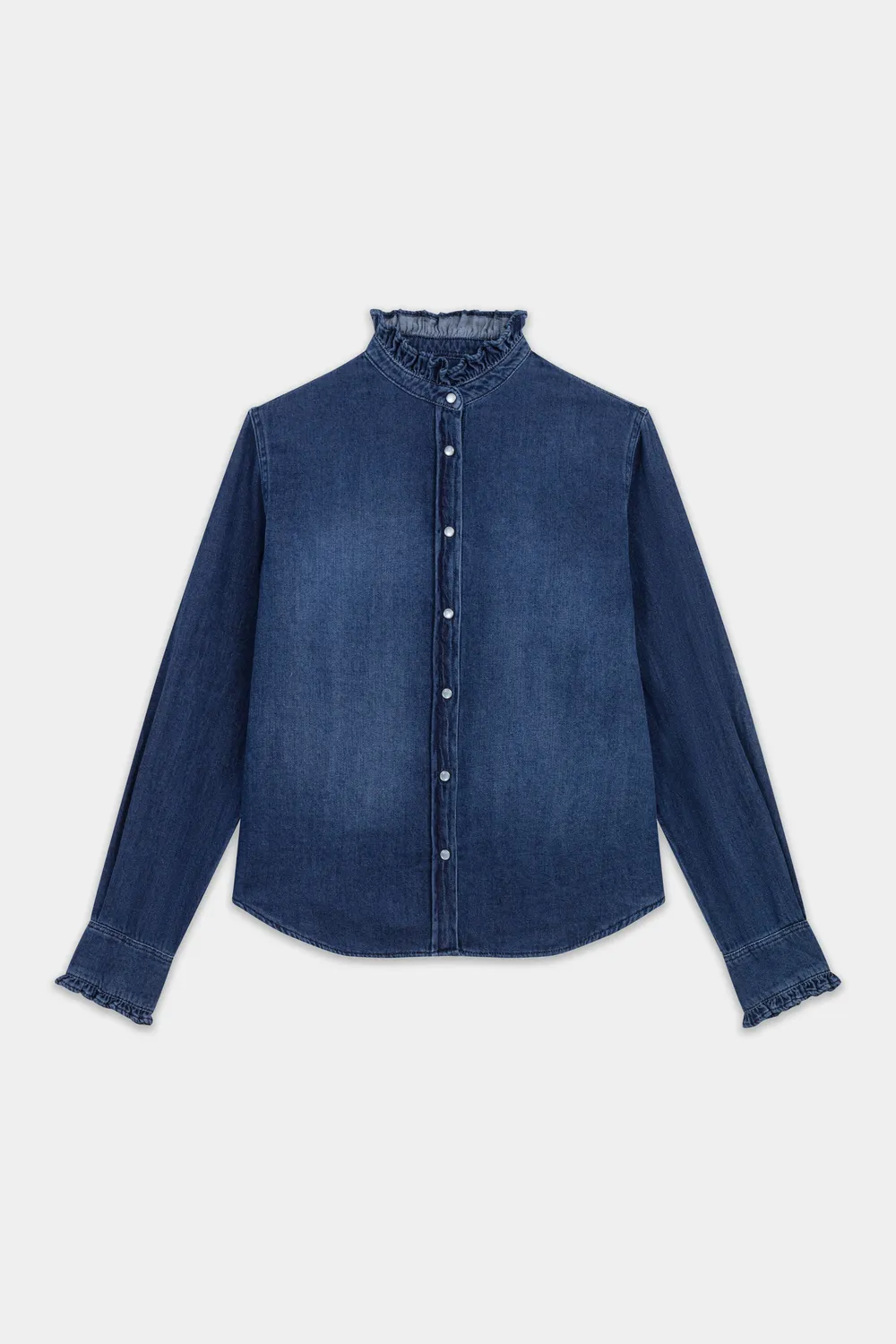 Acquaverde Gaby Camicia jeans Hand Brushed