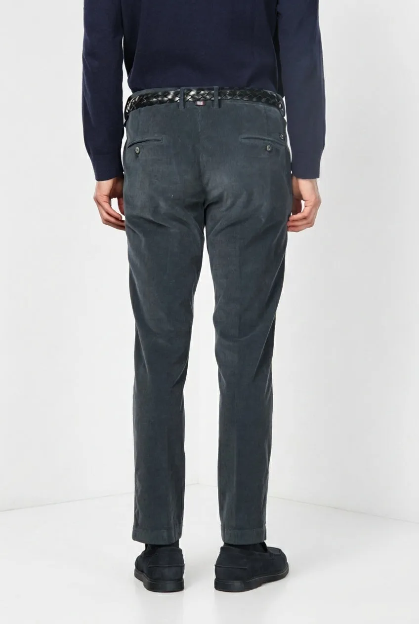Mason's Torino chino uomo grigio scuro slim velluto