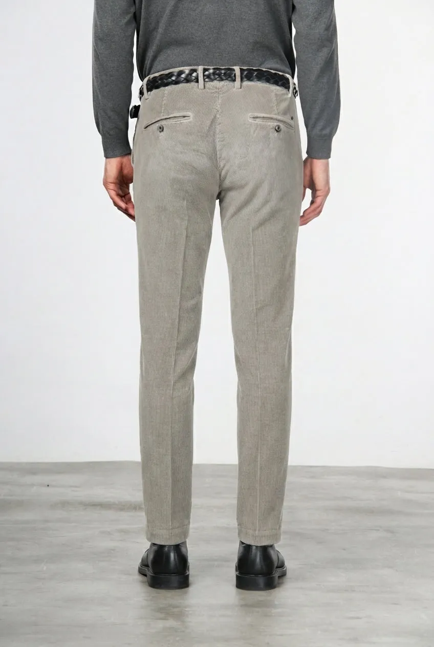 Mason's Milano pantalone chino uomo grigio velluto