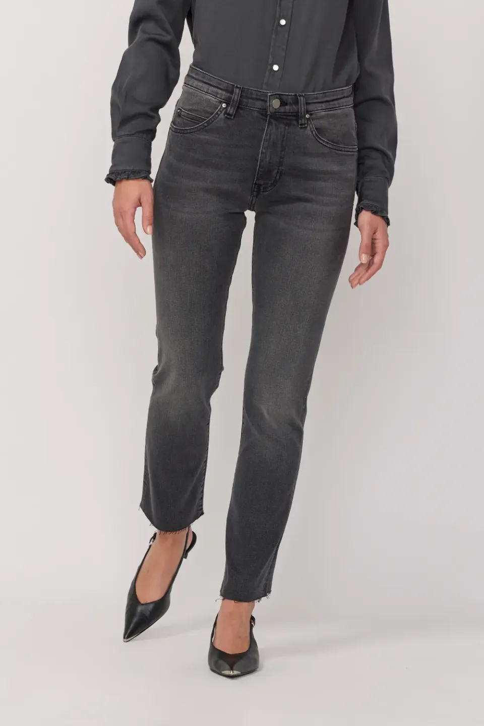 acquaverde Cara pantaloni Used Grey bootcut