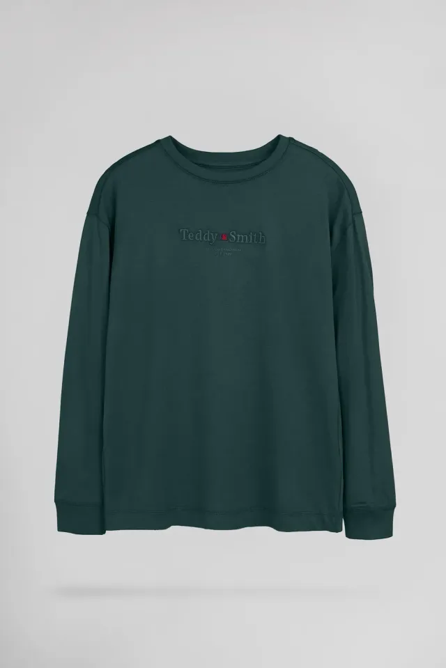 Teddy Smith T-Jim ML Jr Maglia Verde Pino Ragazzo Cotone