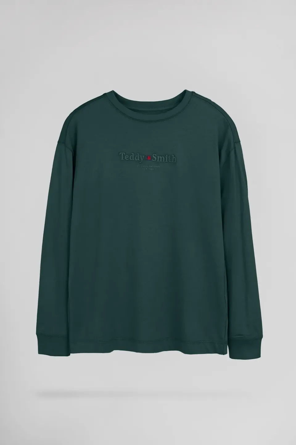 Teddy Smith T-Jim ML Jr Maglia Verde Pino Ragazzo Cotone