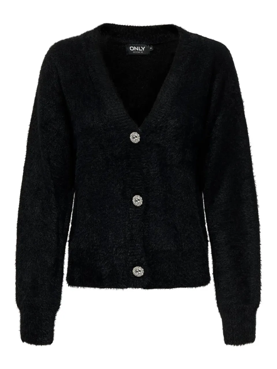 ONLY Onlella Cardigan Donna Nero maglia bottoni