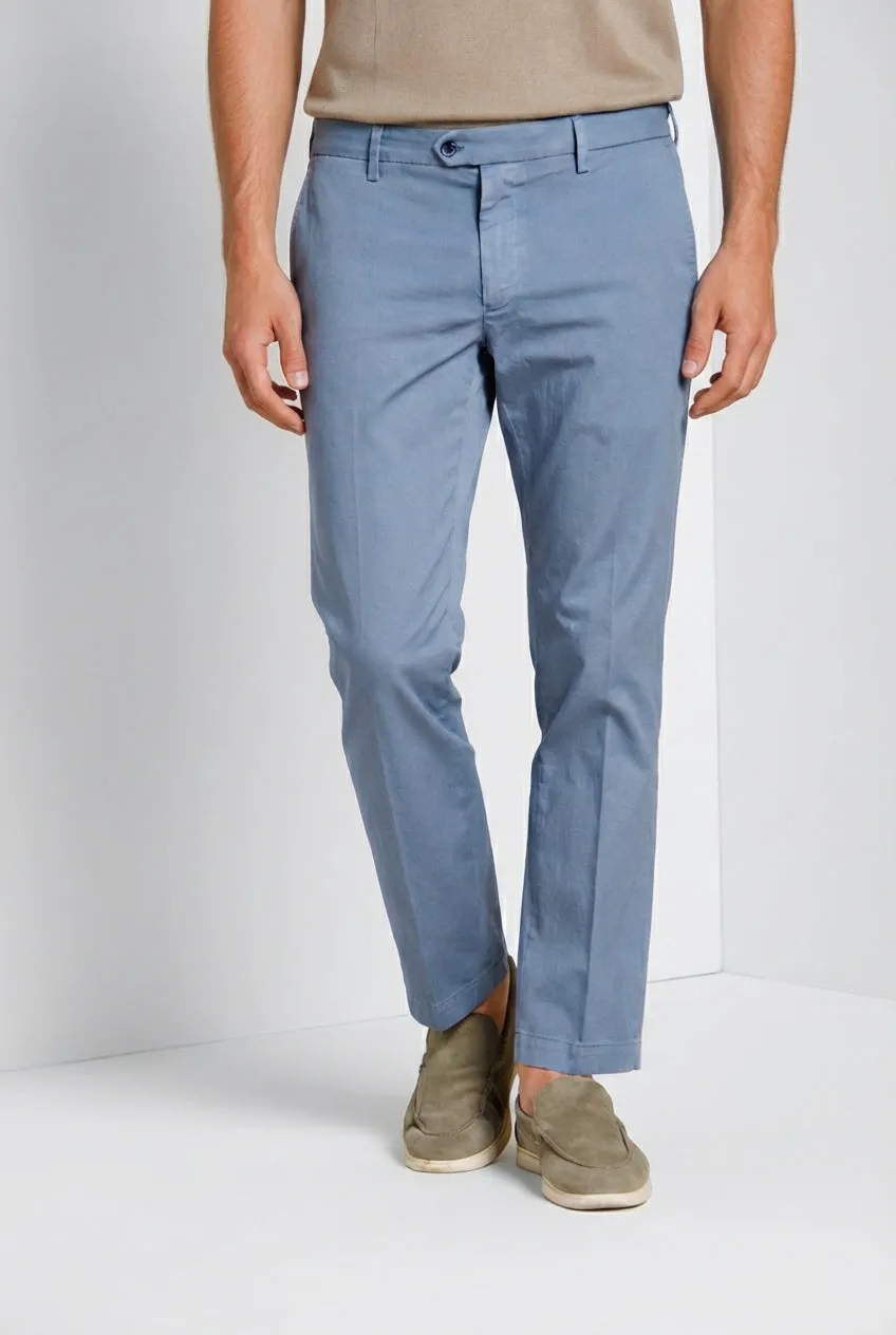 Mason's New York chino uomo celeste regular fit