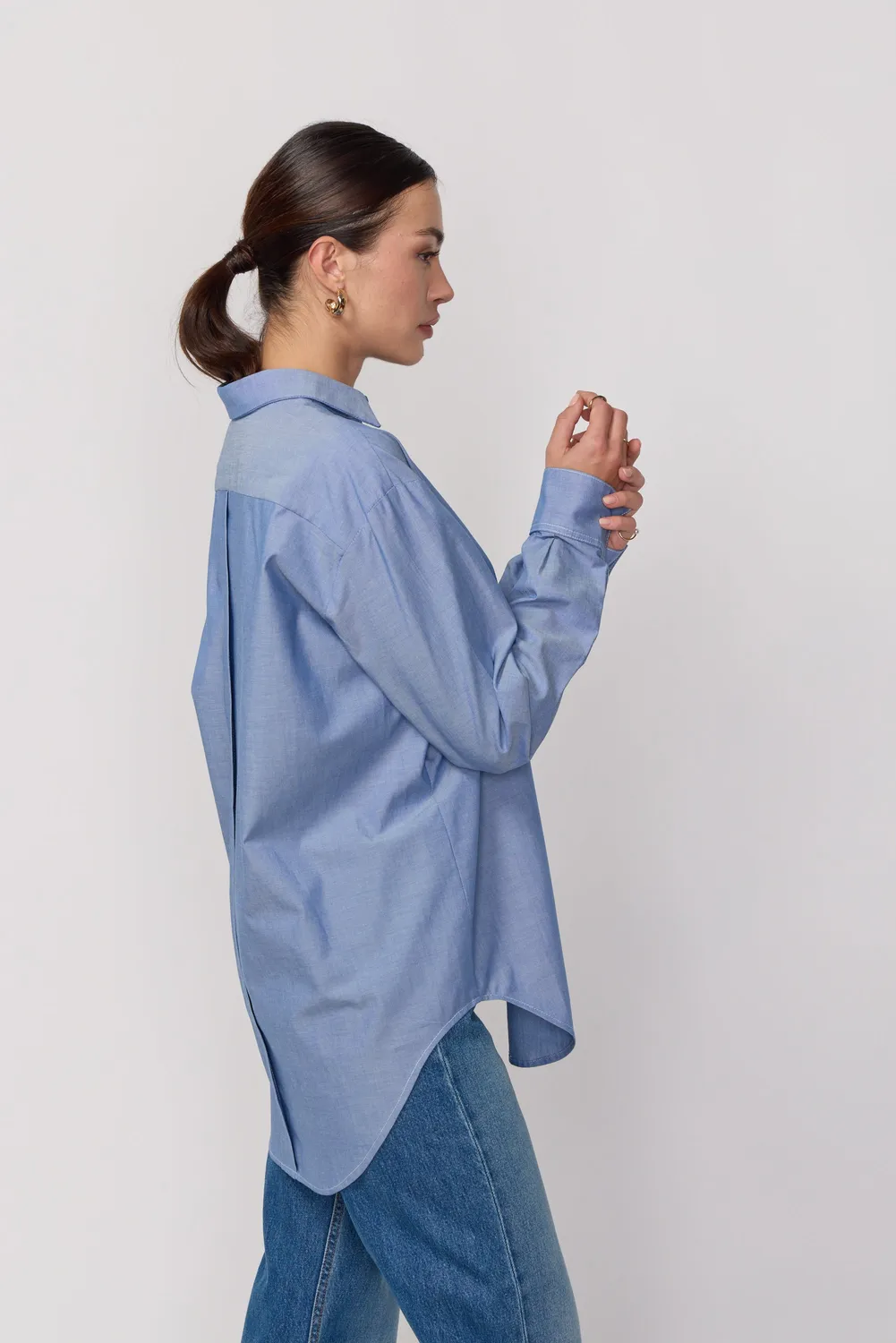 acquaverde White Shirt camicia Indigo oversize
