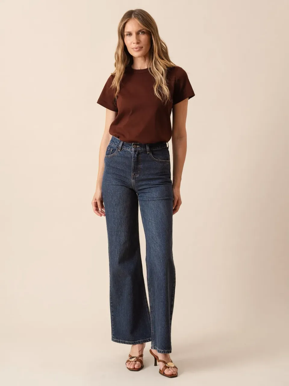 Oraije Gabriel jeans wide blu gamba larga