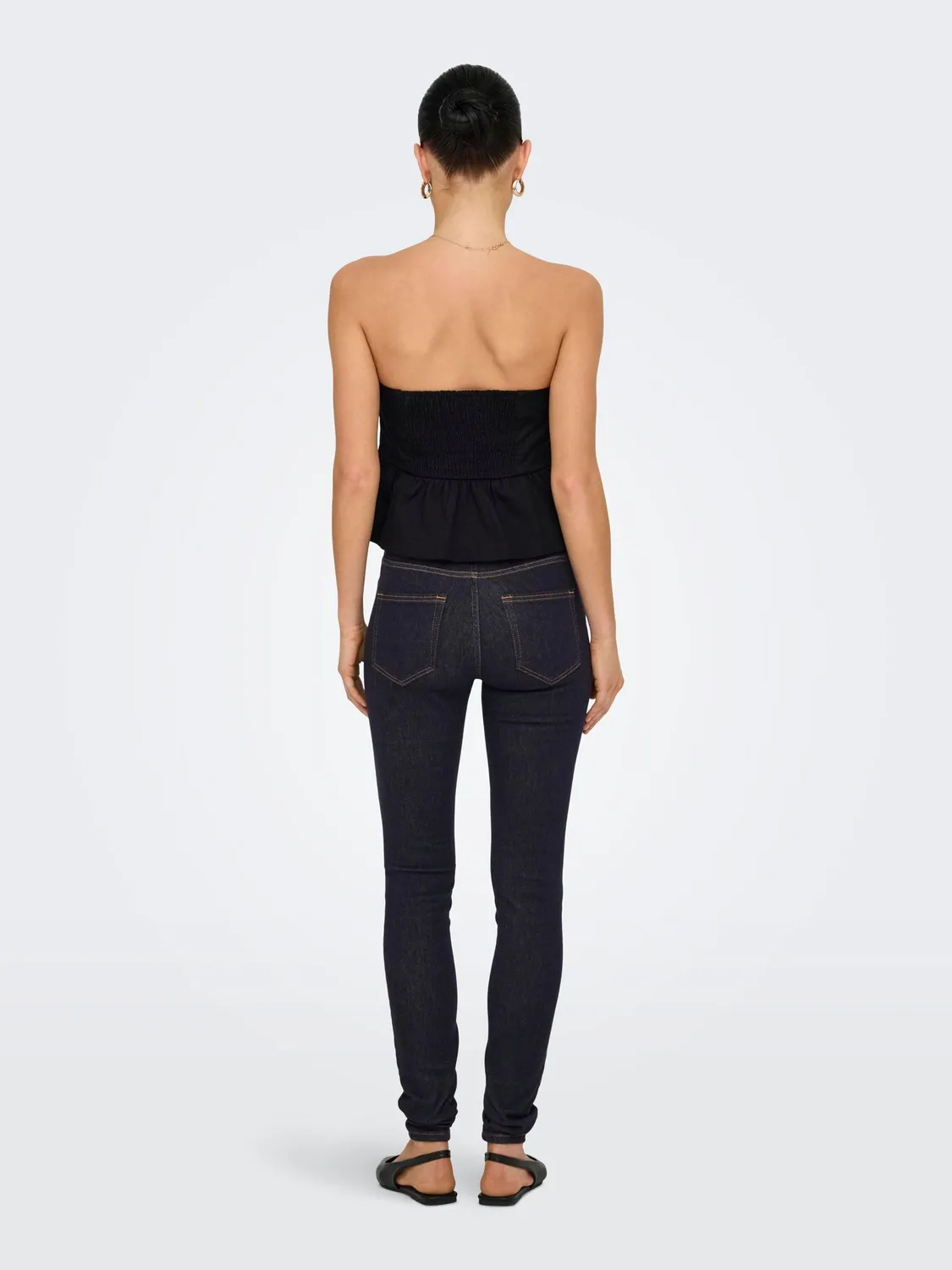 ONLY Lowa top a tubo donna nero
