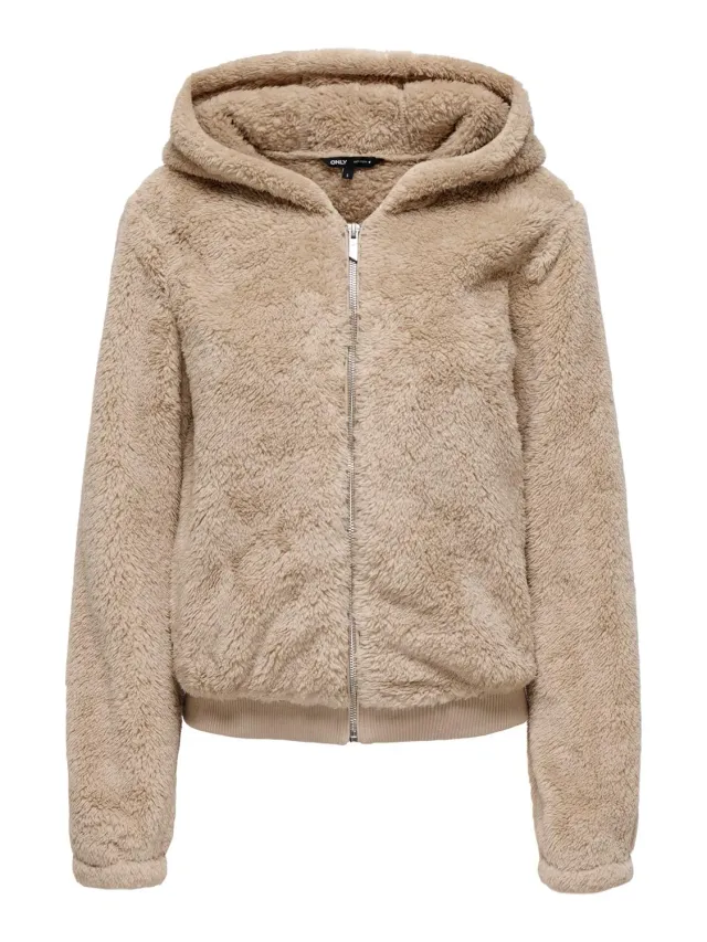 ONLY Onlnewanna Teddy giacca donna pile effetto agnello