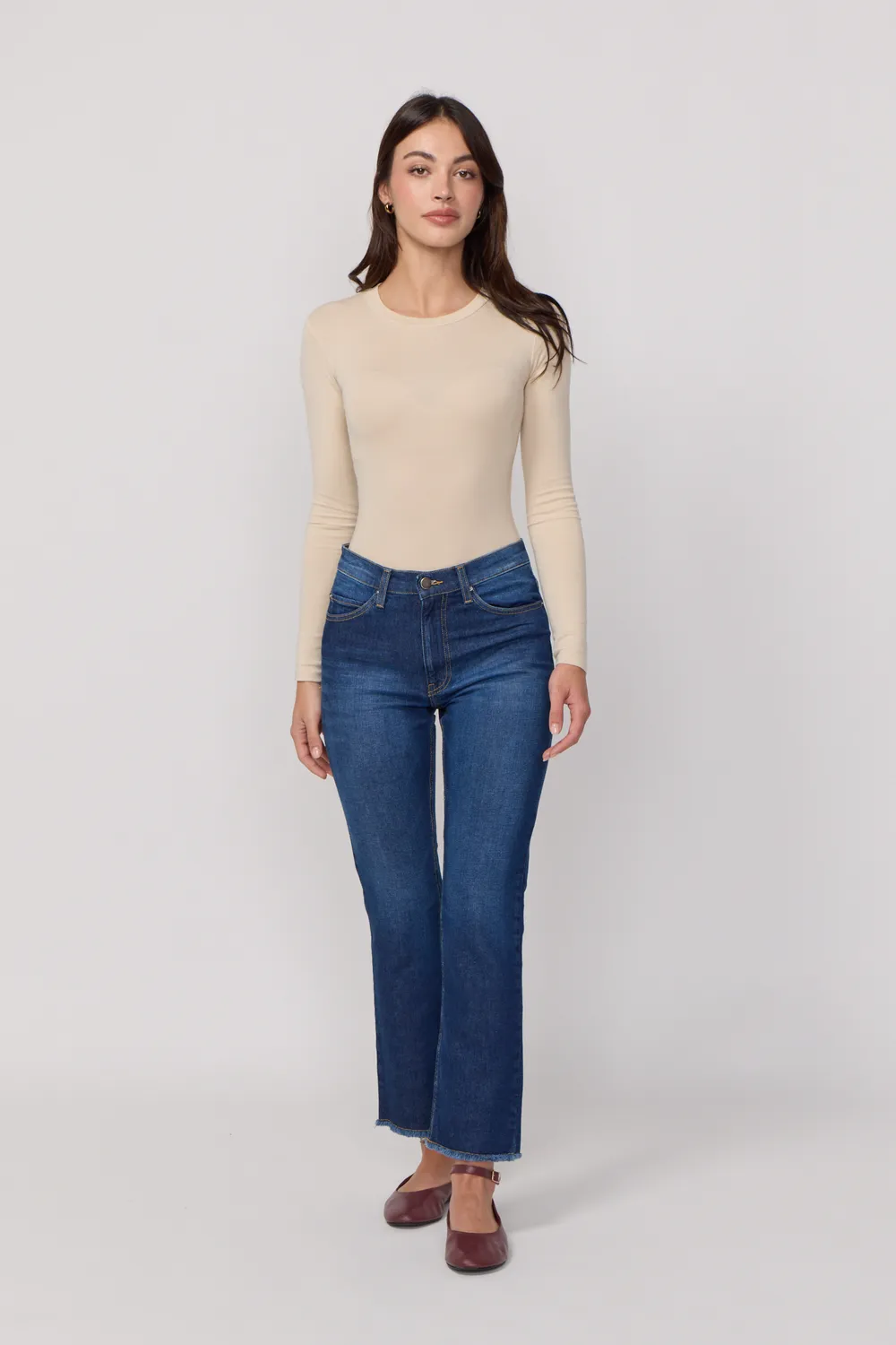 Acquaverde Cara Jeans Bootcut Dark Wash Vita Alta