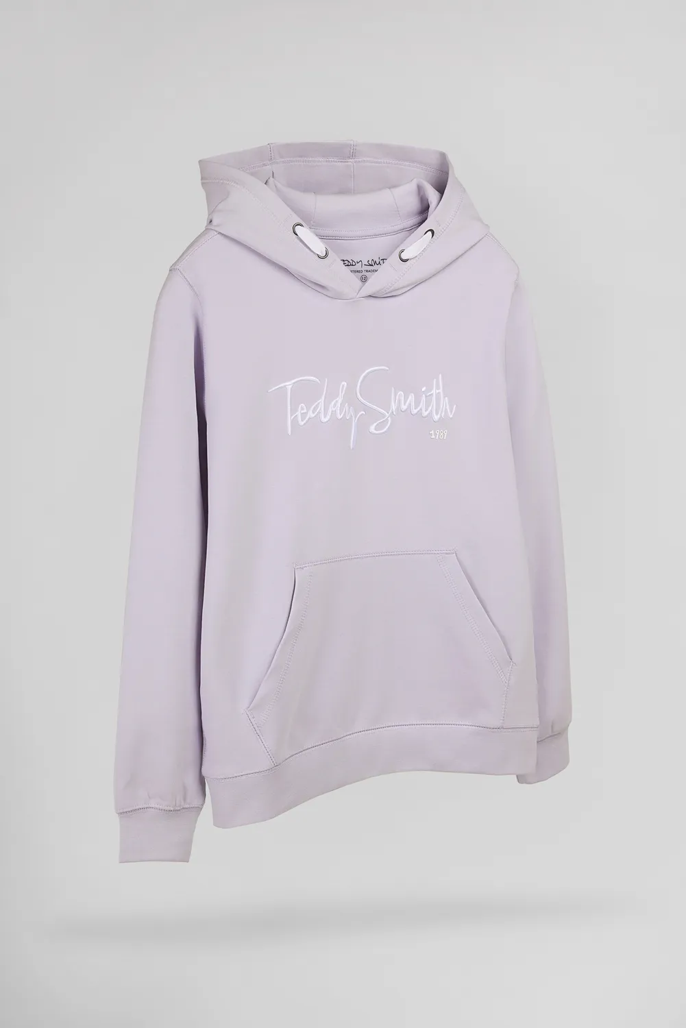 Teddy Smith S-Evry Hoody JR felpa lavanda ragazzo cotone