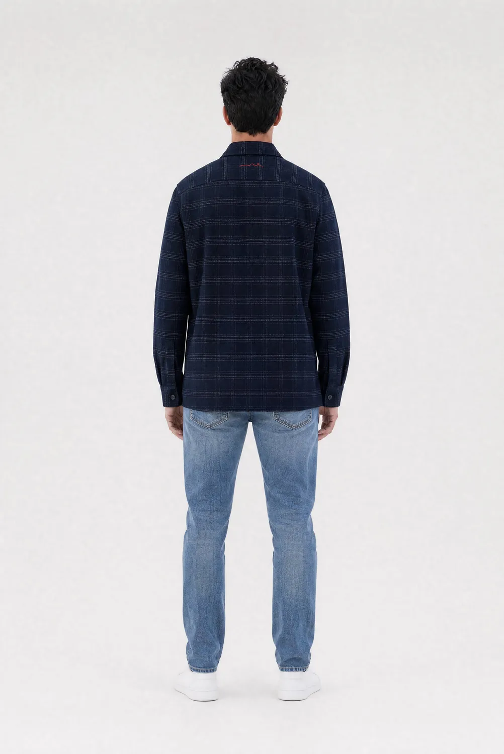 Teddy Smith C-Luis ML camicia quadri blu navy uomo