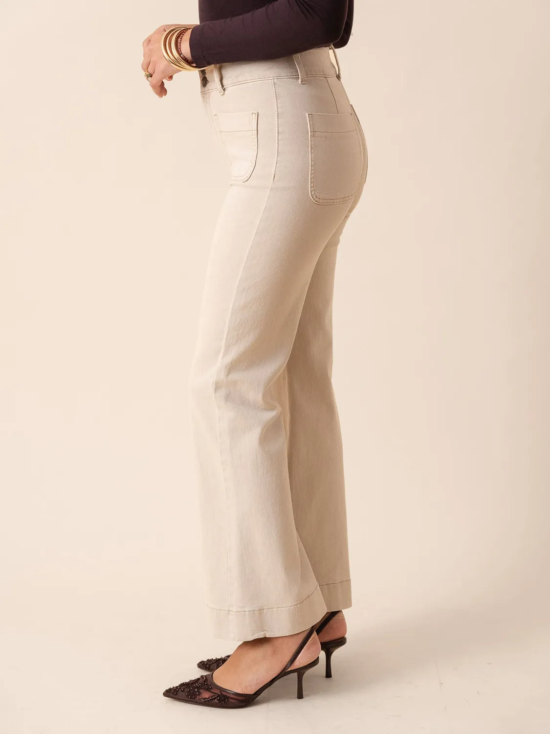 Oraije Elenette jeans flare taupe
