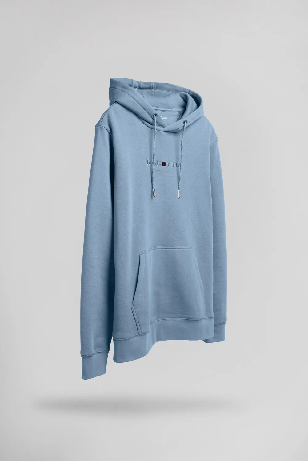 Teddy Smith S-Jim Hoody felpa uomo blu minerale cappuccio