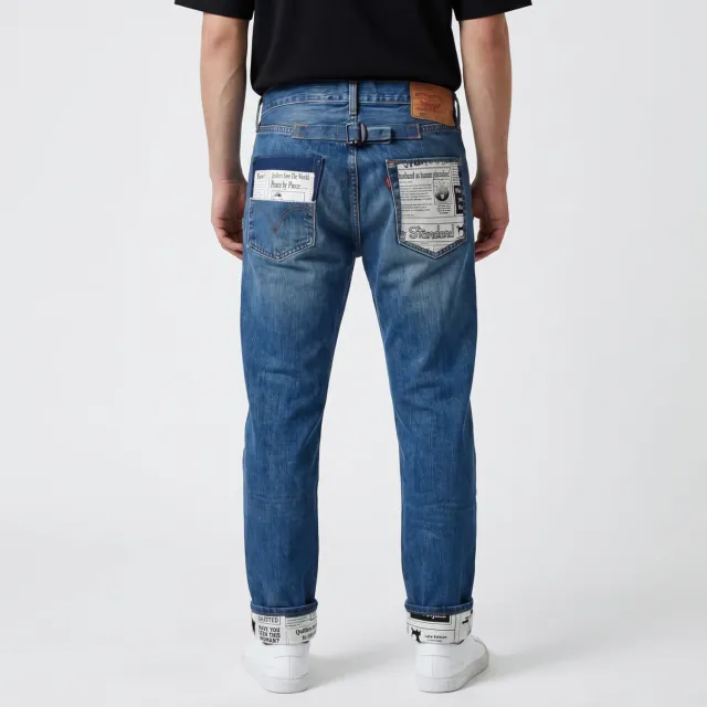 Never Say Never Levi's Vintage Giornale jeans tessuto papers