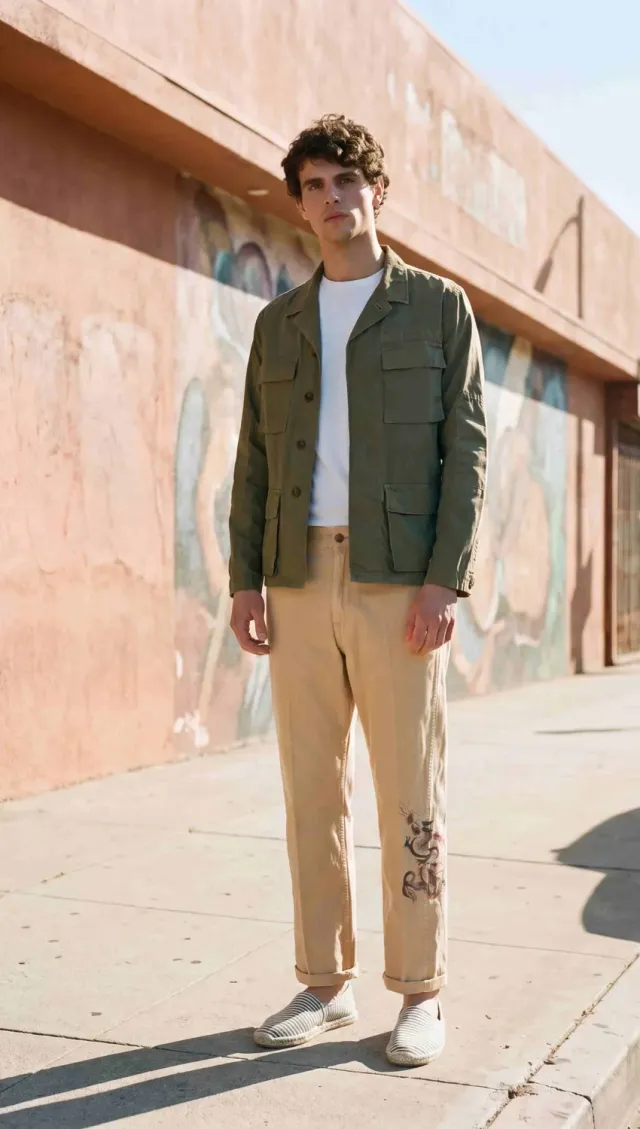 Mason’s Dallas Denver M74 Pantalone Cargo Kaki Relaxed