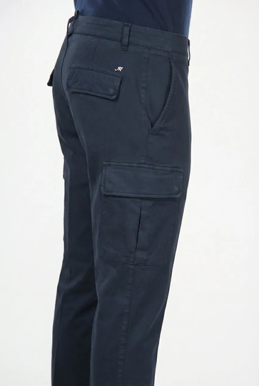 Mason's Chile pantalone cargo blu navy regular fit