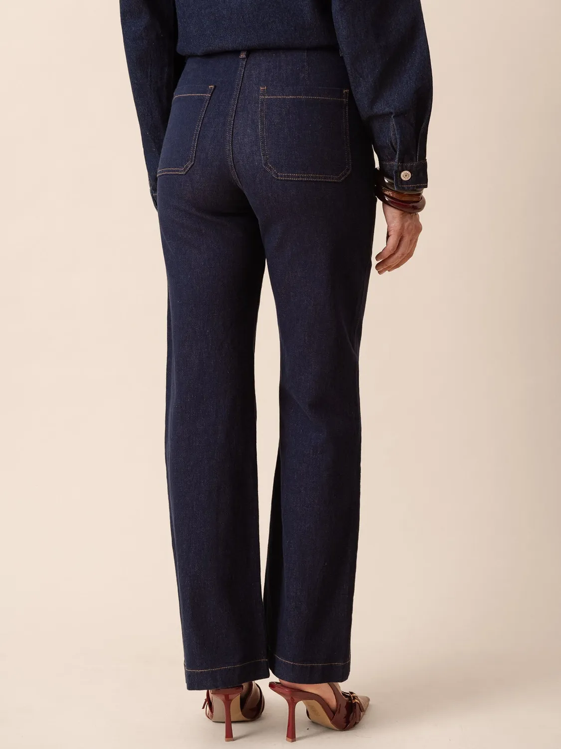 Oraije Pauline jeans bootcut brut anni 70