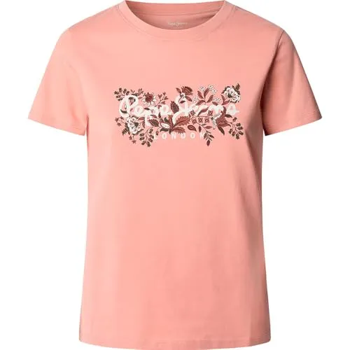 Pepe Jeans Rosalind T-Shirt Donna M fiori bianca